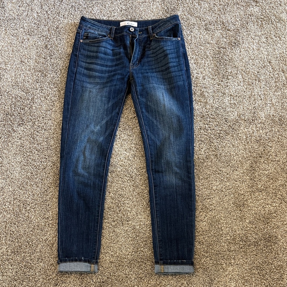 KanCan Dark Indigo Boyfriend Jeans
